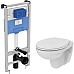 Комплект унитаза с инсталляцией Ideal Standard Eurovit Prosys K881201PT15 с сиденьем Микролифт без клавиши смыва