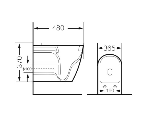 Унитаз Grossman GR-4455BBLS подвесной Черный глянцевый с сиденьем Микролифт