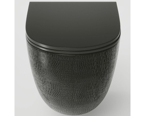 Унитаз Grossman GR-4455BBLS подвесной Черный глянцевый с сиденьем Микролифт