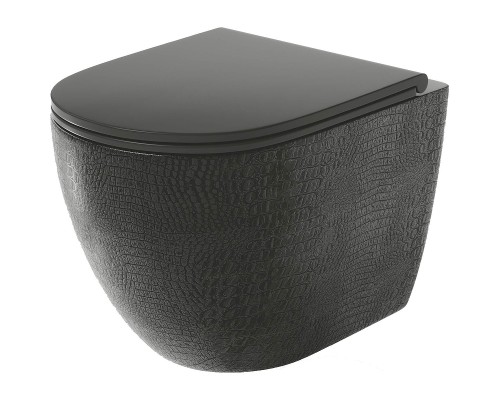 Унитаз Grossman GR-4455BBLS подвесной Черный глянцевый с сиденьем Микролифт