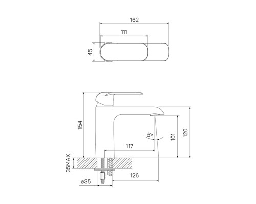 Смеситель для раковины IDDIS Calipso