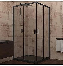 Душевой уголок Veconi Rovigo RV-13 90x90 RV13-90-01-C5 Черный матовый