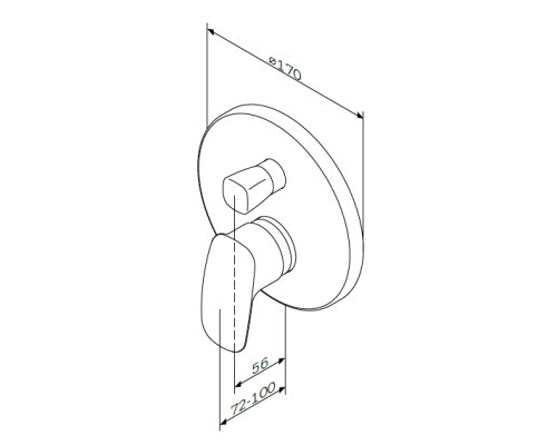 Встраиваемый смеситель AM.PM Spirit 2.1 F71A85000 170 мм