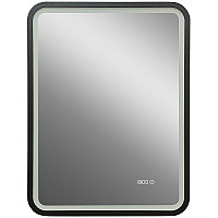 Зеркало Art&Max Genova AM-Gen-600-800-S-F-Т с подсветкой с сенсорным выключателем Черное