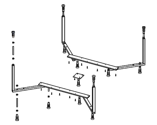 Ножки для ванны Riho Colorado POOTSET14 каркас