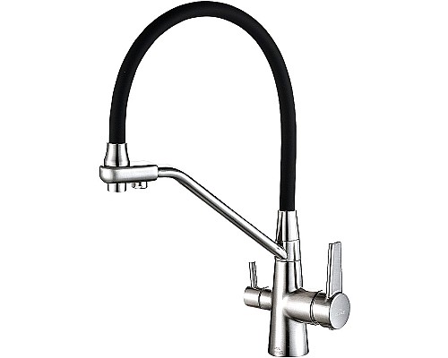 Смеситель для кухни ZorG Steel Hammer SH 903-6 CR Хром Черный