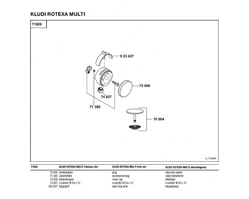 Слив-перелив Kludi Rotexa Multi 2131500-00+ Хром