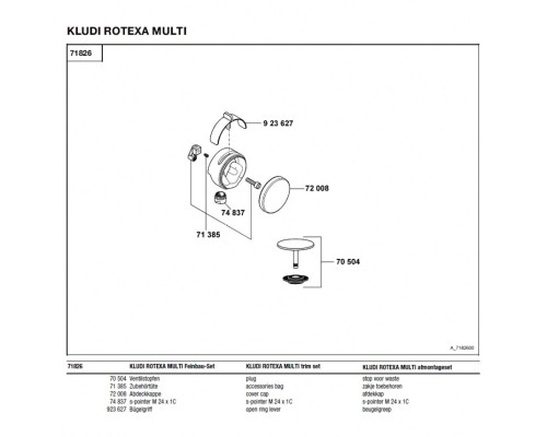 Слив-перелив Kludi Rotexa Multi 2131500-00+ Хром