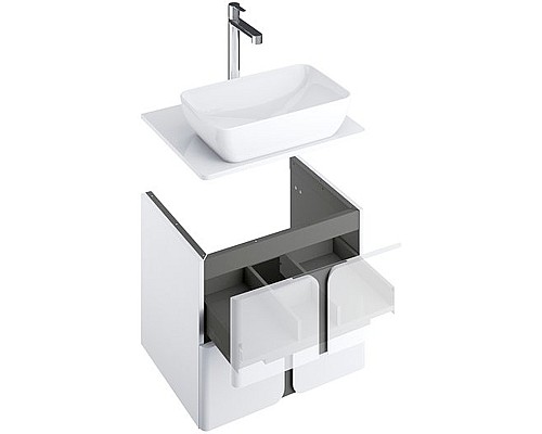 Тумба под раковину Ravak SD Balance 60 X000001367 подвесная Белая Графит