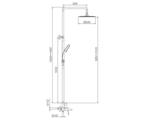 Душевая система Gappo G99-30 G2499-30 Сатин