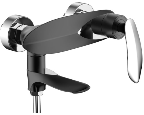 Смеситель для ванны с ручным душем Groсenberg GB8001 Черный хром