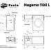 Раковина Paola Magenta 110 L на стиральную машину Белая глянцевая