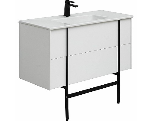 Тумба под раковину Allen Brau Reality 100 1.32007.WM подвесная Белая матовая