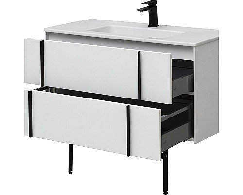 Тумба под раковину Allen Brau Reality 100 1.32007.WM подвесная Белая матовая