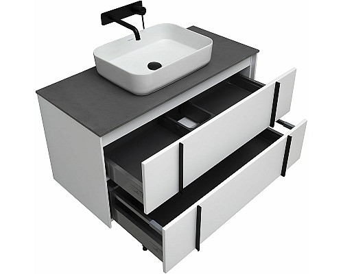 Тумба под раковину Allen Brau Reality 100 1.32007.WM подвесная Белая матовая