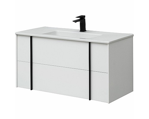 Тумба под раковину Allen Brau Reality 100 1.32007.WM подвесная Белая матовая