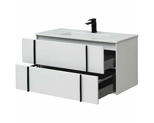 Тумба под раковину Allen Brau Reality 100 1.32007.WM подвесная Белая матовая