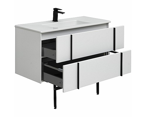 Тумба под раковину Allen Brau Reality 100 1.32007.WM подвесная Белая матовая