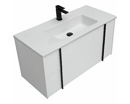 Тумба под раковину Allen Brau Reality 100 1.32007.WM подвесная Белая матовая