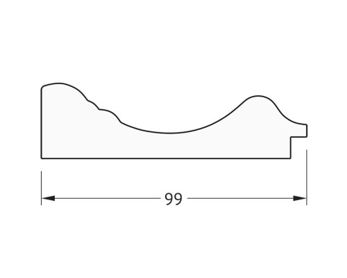 Зеркало Evoform Exclusive 89х59 BY 3420 с фацетом в багетной раме - Травленая бронза 99 мм