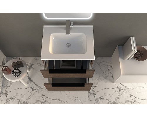 Тумба под раковину Cezares Urban 74 55158 подвесная Frassino scuro без ножки и боковой полки