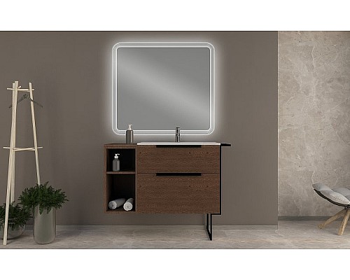 Тумба под раковину Cezares Urban 74 55158 подвесная Frassino scuro без ножки и боковой полки