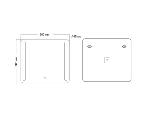 Зеркало Grossman Lara 90 139080 с подсветкой с сенсорным выключателем