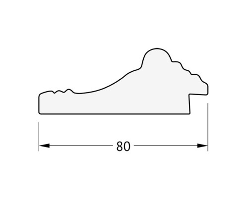 Зеркало Evoform Exclusive 145х60 BY 1264 с фацетом в багетной раме - Сусальное золото 80 мм