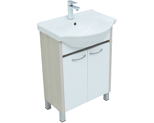 Тумба под раковину Aquanet Донна 60 273996 Белый дуб Белая