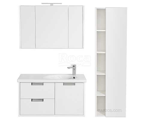 Зеркальный шкаф Roca Etna 100 857305806 белый глянец