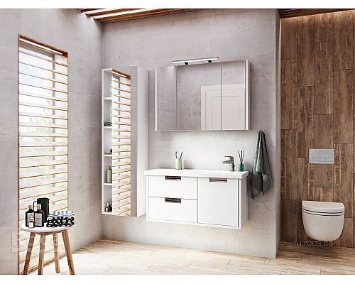 Зеркальный шкаф Roca Etna 100 857305806 белый глянец