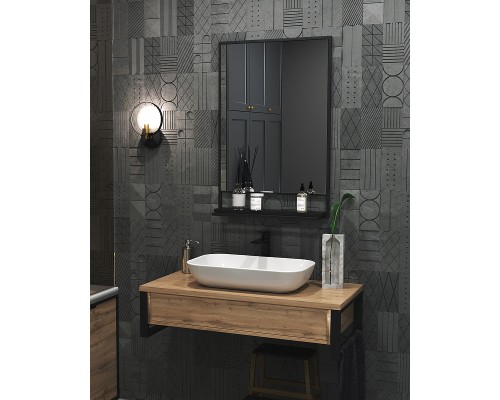Зеркало 1MarKa Grunge Loft 60П Ц0000007990 Черное
