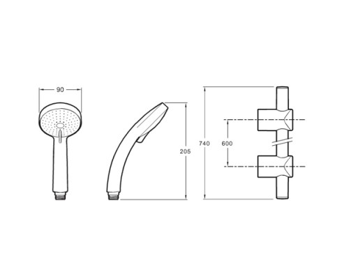 Душевой комплект Jacob Delafon E12907-CP
