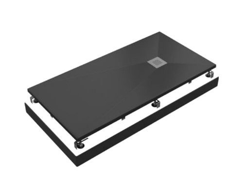 Поддон литьевой Essentia ЧЕРНЫЙ 1000x700 GOOD DOOR