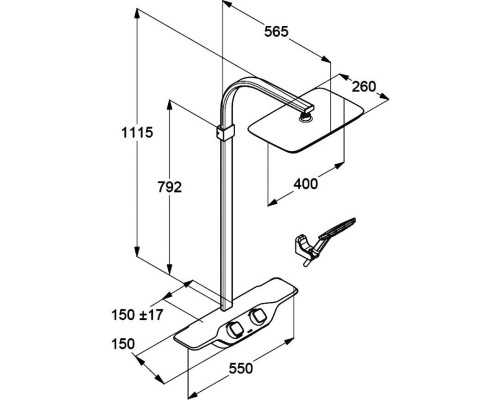 Душевая система Kludi Cockpit Discovery 8020091-00 Хром Белый