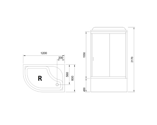 Душевая кабина Royal Bath BK 120x80 с гидромассажем