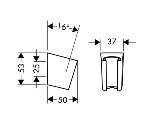 Держатель ручного душа Hansgrohe Porter S 28331340 Шлифованный черный хром