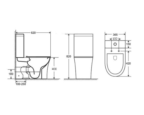 Унитаз компакт Grossman Classic GR-4466S с бачком и сиденьем Микролифт