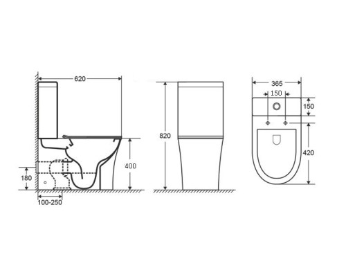 Унитаз компакт Grossman Classic GR-4466S с бачком и сиденьем Микролифт