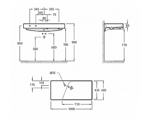 Раковина-столешница Jacob Delafon EXN112Z00