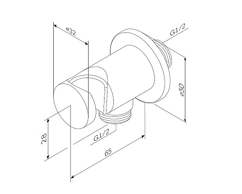 Комплектующие для душевой программы AM.PM AM.PM F0602100 50 мм