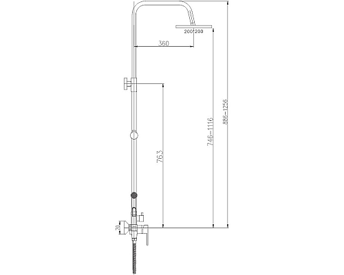Душевая система Haiba HB2416 Хром