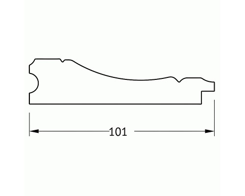 Зеркало Evoform Exclusive Floor 204х114 с фацетом в багетной раме - Вензель бронзовый 101 мм