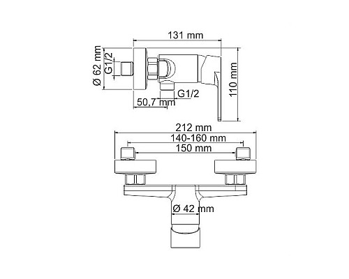 Смеситель для душа WasserKRAFT 6102