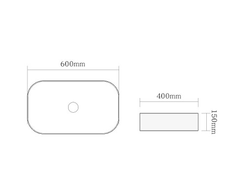 Раковина-чаша SantiLine 60 SL-7022MM Мрамор матовый