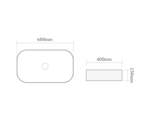 Раковина-чаша SantiLine 60 SL-7022MM Мрамор матовый