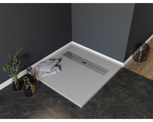 Душевой поддон из искусственного камня Aquanet Delight 90x90 Серый