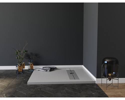 Душевой поддон из искусственного камня Aquanet Delight 90x90 Серый