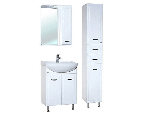 Зеркало со шкафом Bellezza Классик 60 R 4611909001010 с подсветкой Белое