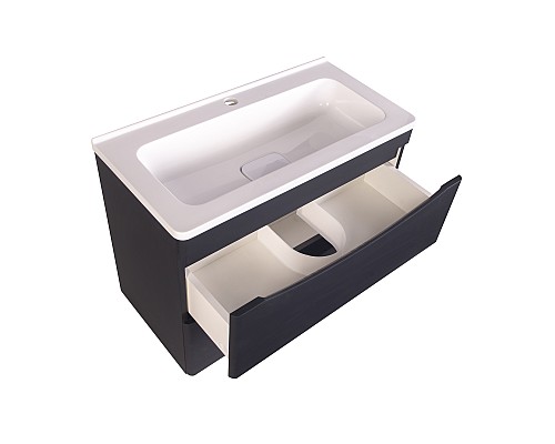 Тумба под раковину Style line Бергамо СС-00002321 подвесная черная